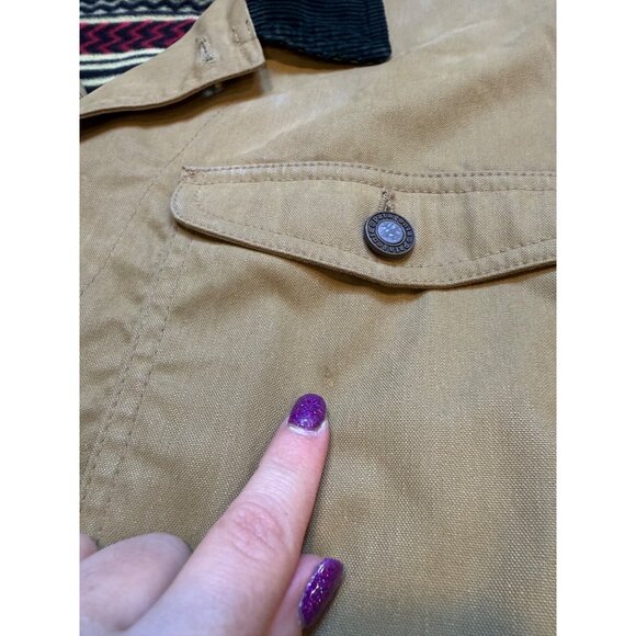 Vintage Patagonia Mens Medium Nuevo Range Coat Corduroy Collar Aztec Fleece Line - Picture 14 of 14